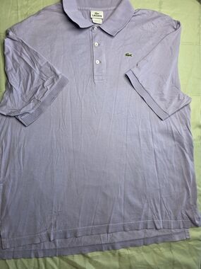 Lacoste Classic Fit Lavender Purple Piqué Polo Shirt Sz 8 3XL 4XL